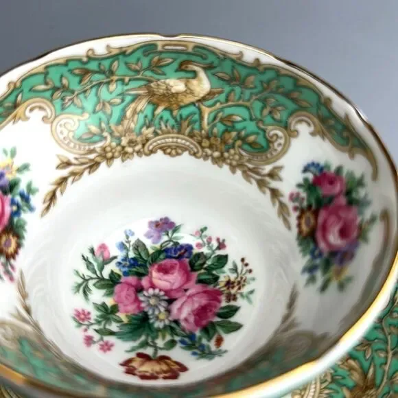 Vintage Coalport "MONTROSE Green" Tea Cup with Saucer Porcelain England - Picture 6 of 14